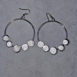 Beautiful round sparkly earrings